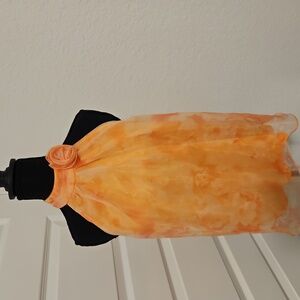 Orange Halter Women's Blouse